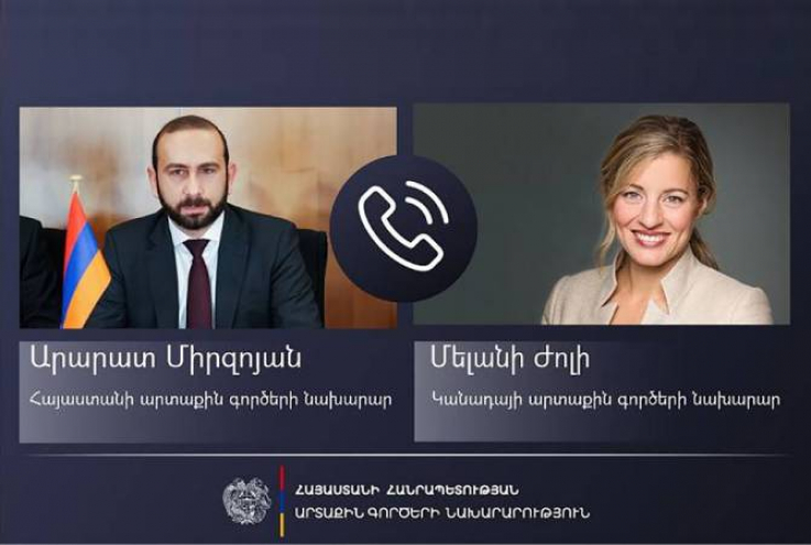 ԼՂ-ում Ադրբեջանի էթնիկ զտումների քաղաքականությունը պետք է արժանանա միջազգային հստակ գնահատականի. ՀՀ ԱԳ նախարարը՝ Կանադայի գործընկերոջը