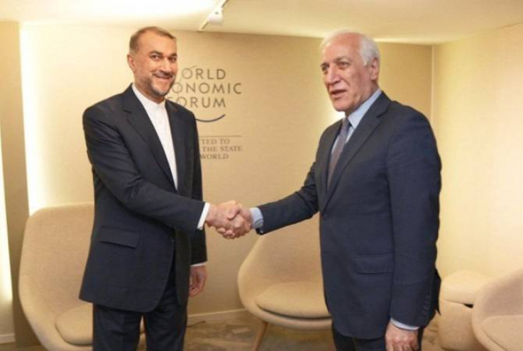 Հայաստանի նախագահը Դավոսում հանդիպել է Իրանի արտաքին գործերի նախարարի հետ