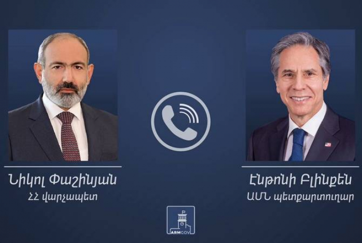 Փաշինյանը և Բլինքենը քննարկել են երկկողմ հարաբերություններին, Հայաստան-Ադրբեջան խաղաղության գործընթացին վերաբերող հարցեր