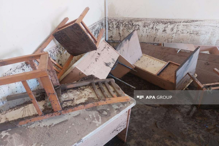 Ադրբեջանում ջրհեղեղի հետևանքով 7 դպրոց է վնասվել