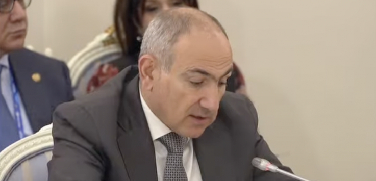 Եվրասիական միջկառավարական խորհրդի ընդլայնված կազմով նիստին հանդես եկա ելույթով.  Նիկոլ Փաշինյան 