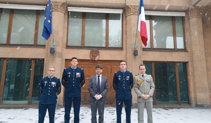 Ֆրանսիայի դեսպանն ընդունել է Հայաստանում ուսումնառող Ֆրանսիայի ռազմական ակադեմիայի ուսանողներին