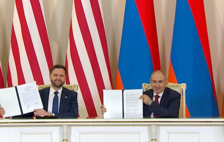 Փաշինյանն ու Վենսը ստորագրեցին միջուկային էներգիայի խաղաղ համագործակցության մասին հուշագիրը