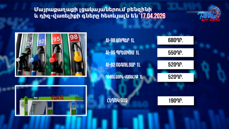 Փոխարժեքներ և տնտեսական լուրեր 17.04.2026